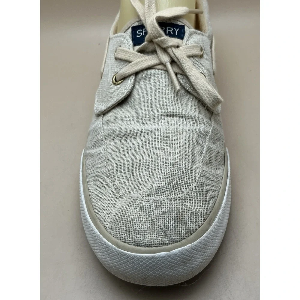 Sperry Women's Pier Boat Sparkle Canvas Boat Shoes‎ Sz 9.5 Gold Glitter STS84465